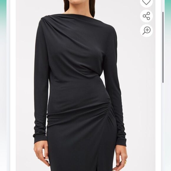 ZARA LIMITED‎ EDITION DRAPED DRESS GREY XS NWT - Picture 6 of 9